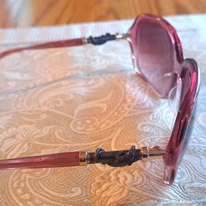 KIESELSTEIN CORD Rose Colored Alligator Crocodile "The Bird" Sunglasses